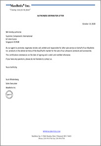 Authorisation Letter MaxBotix