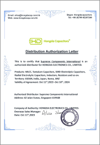 Authorisation Letter Hongda Capacitors